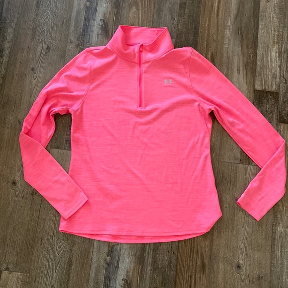 Under Armour Tops - Under Armour Heat Gear Pink Running Work Out Long Sleeve Shirt